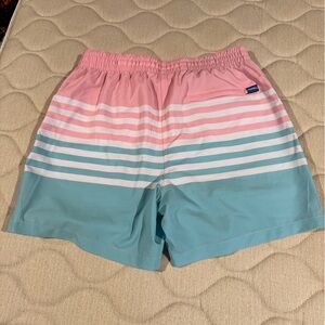 Chubbies Striped Pink and Blue Swim Shorts M